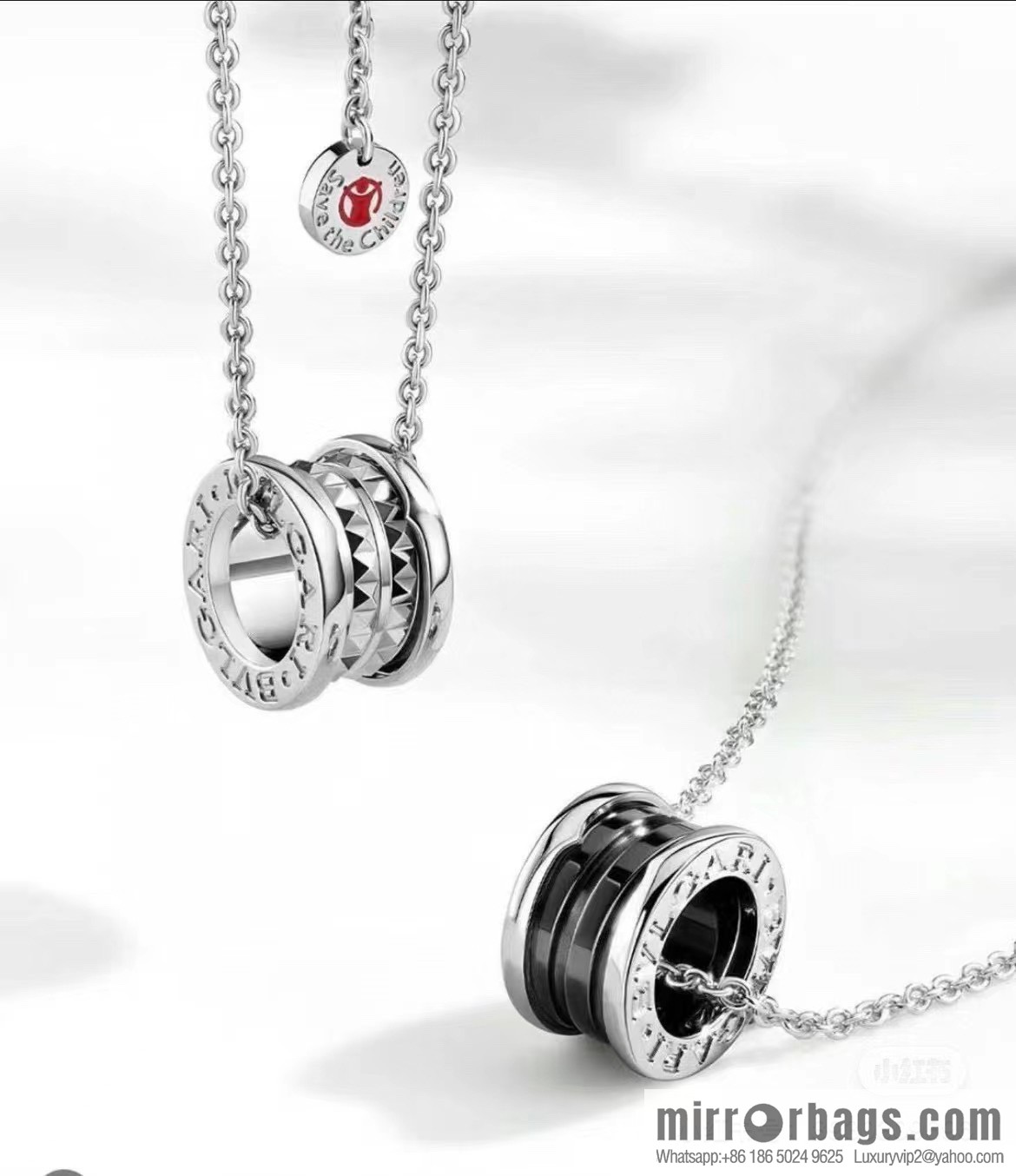 ☀BVLGARI Bulgari Charity Little Red Man Willow Necklace  ☀