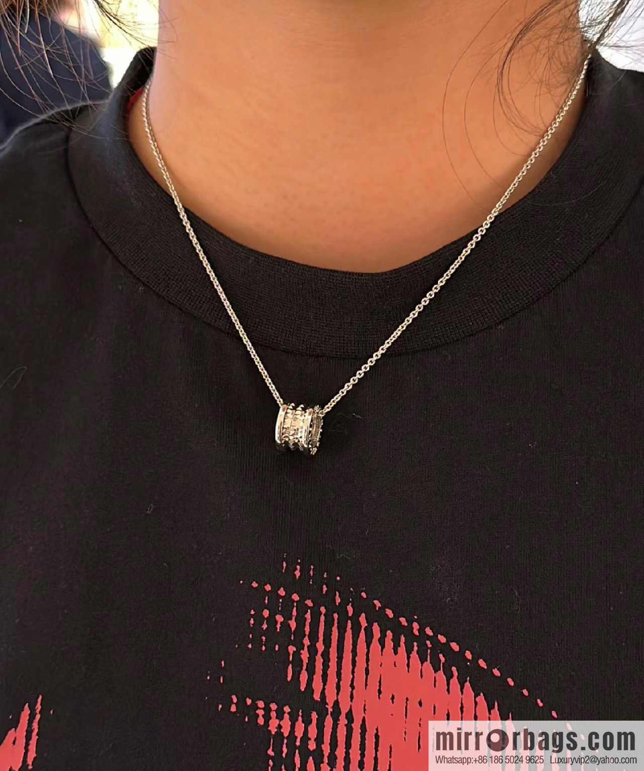 ☀BVLGARI Bulgari Charity Little Red Man Willow Necklace  ☀