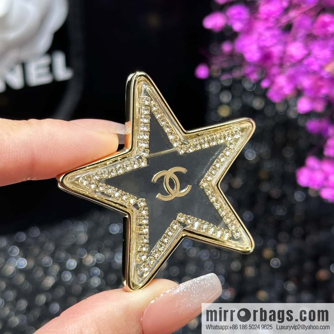 ☀️New ☑️ Chanel Double C Pentagram ⭐ Star Brooch ☀️
