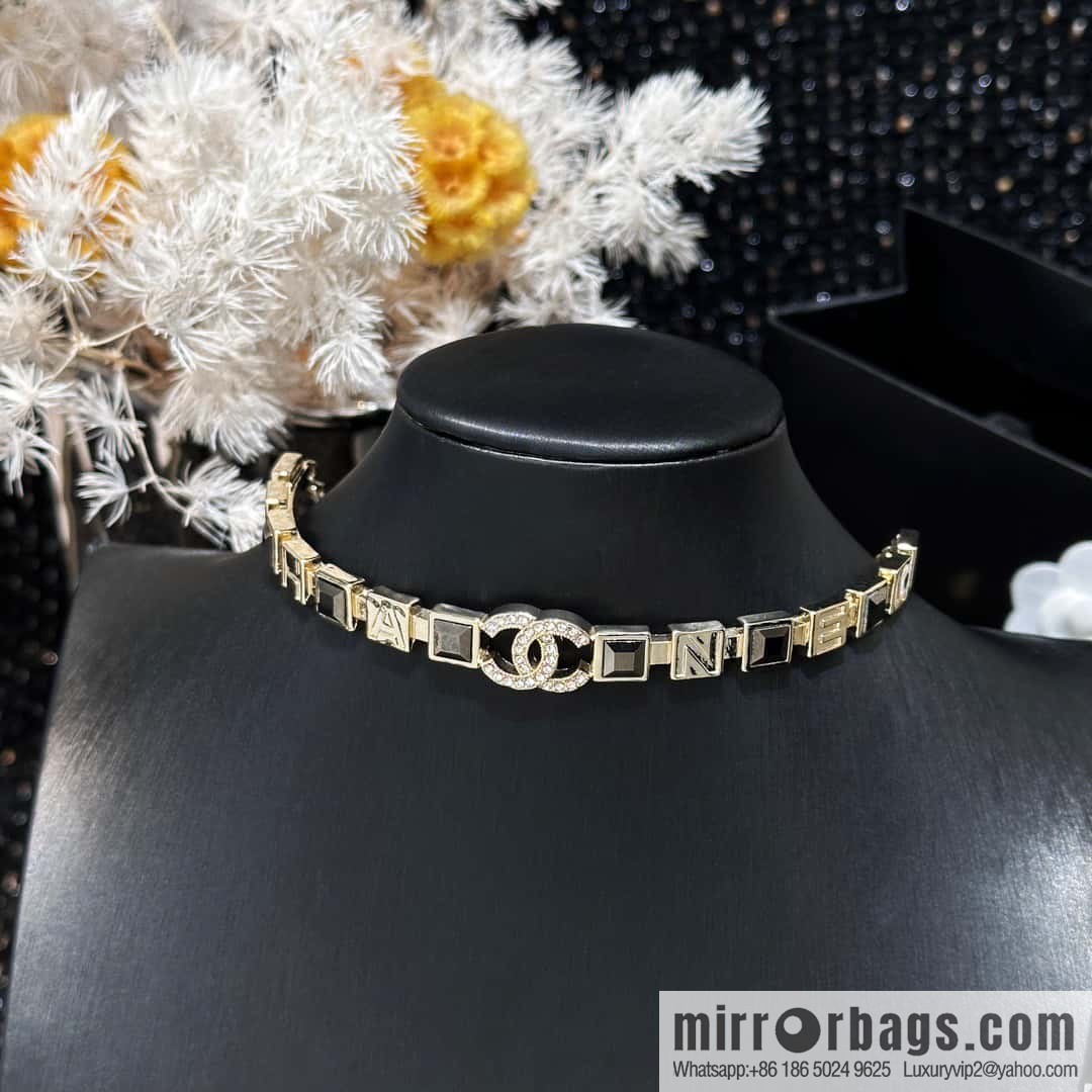 ☀️New ☑️ Chanel Double C Square Diamond Collar Necklace ☀️
