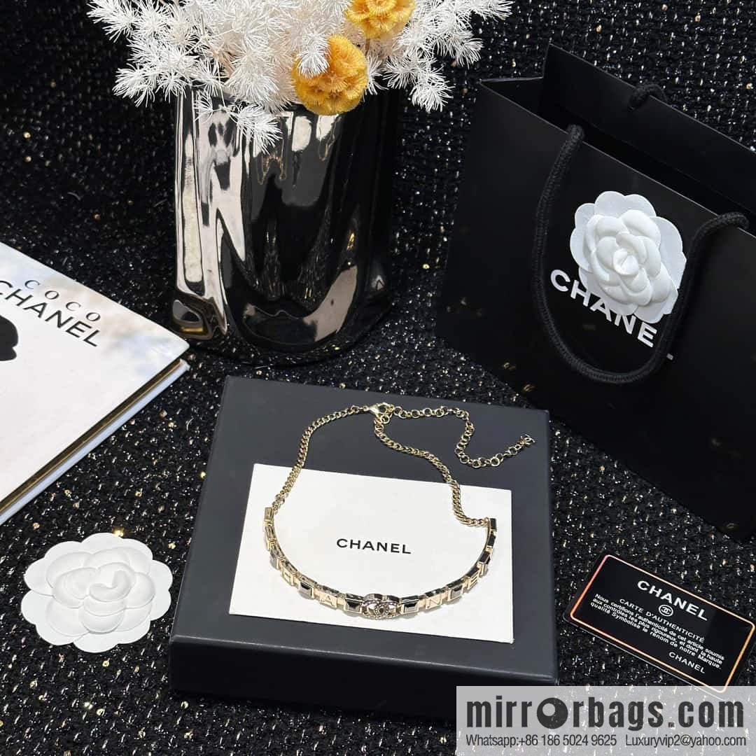 ☀️New ☑️ Chanel Double C Square Diamond Collar Necklace ☀️