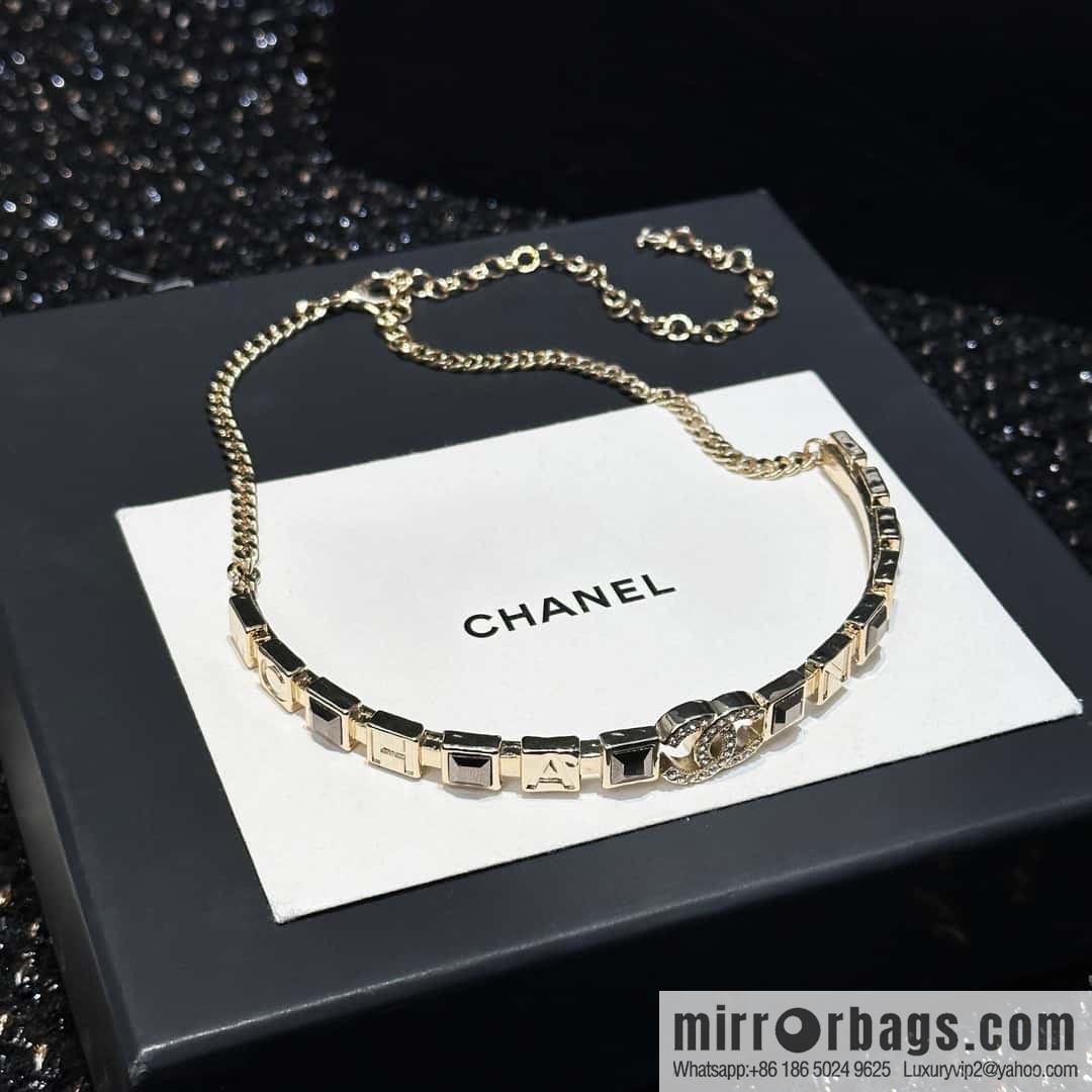 ☀️New ☑️ Chanel Double C Square Diamond Collar Necklace ☀️