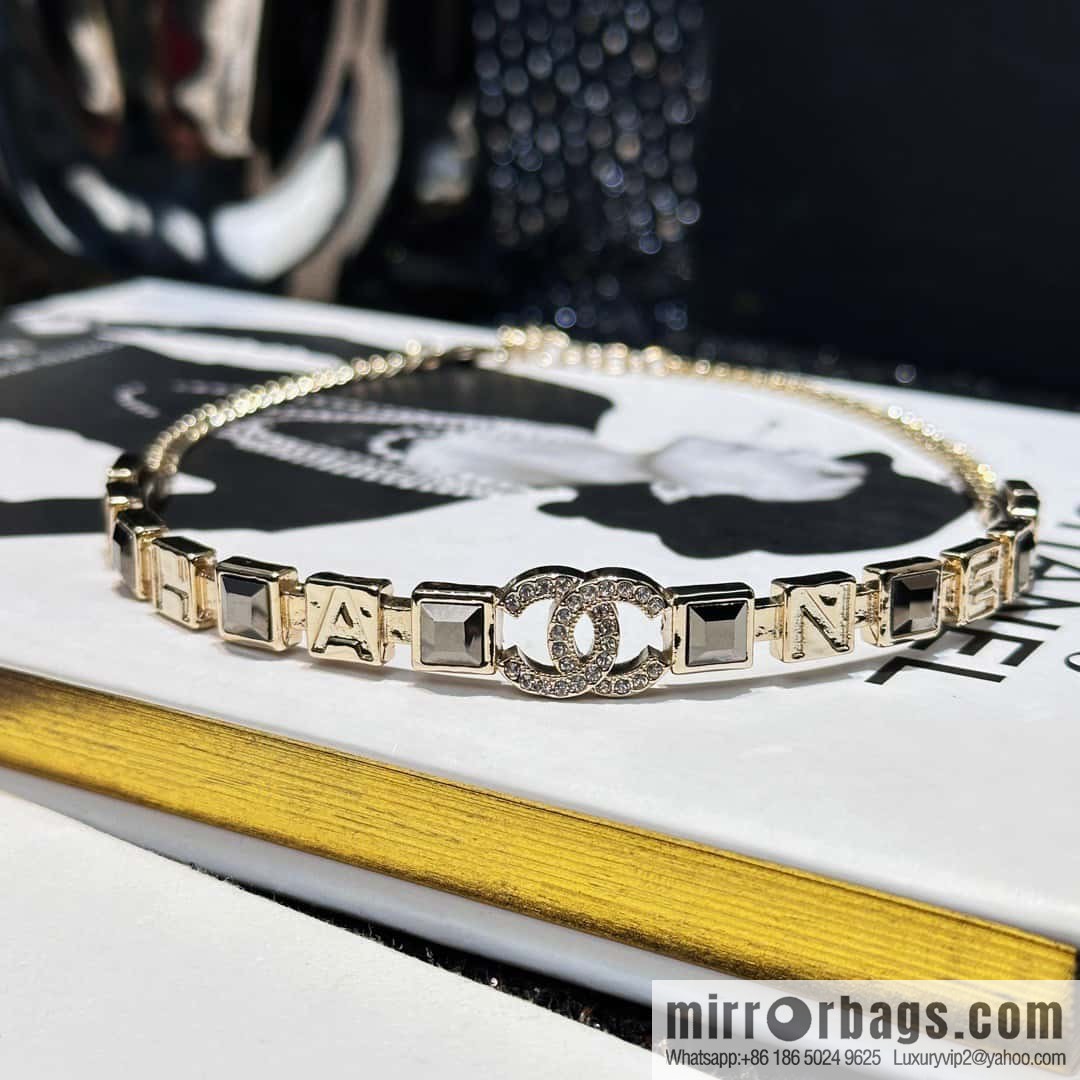 ☀️New ☑️ Chanel Double C Square Diamond Collar Necklace ☀️