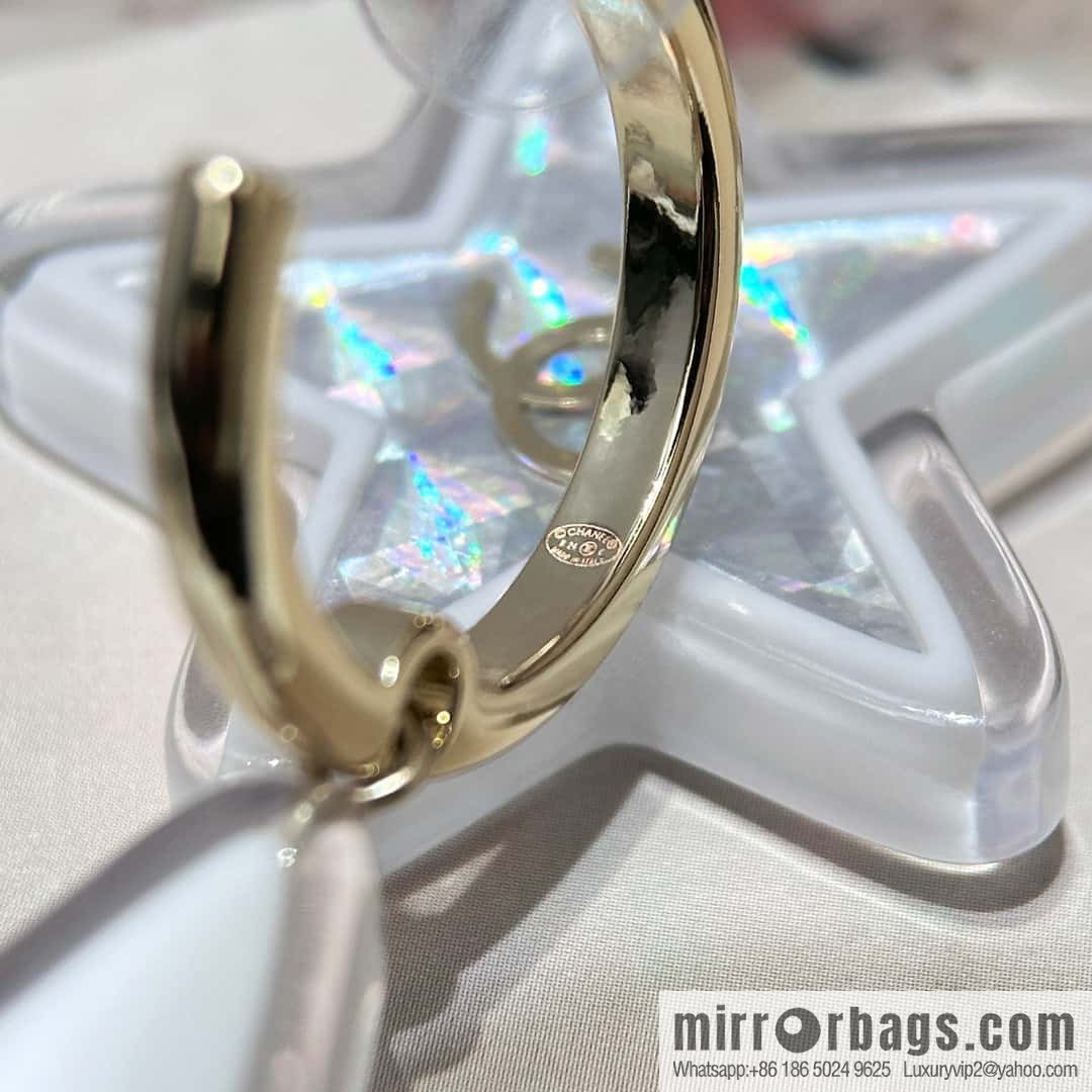 ☀️New ☑️ Chanel c2 double C pentagram ⭐ star stud earrings ☀️