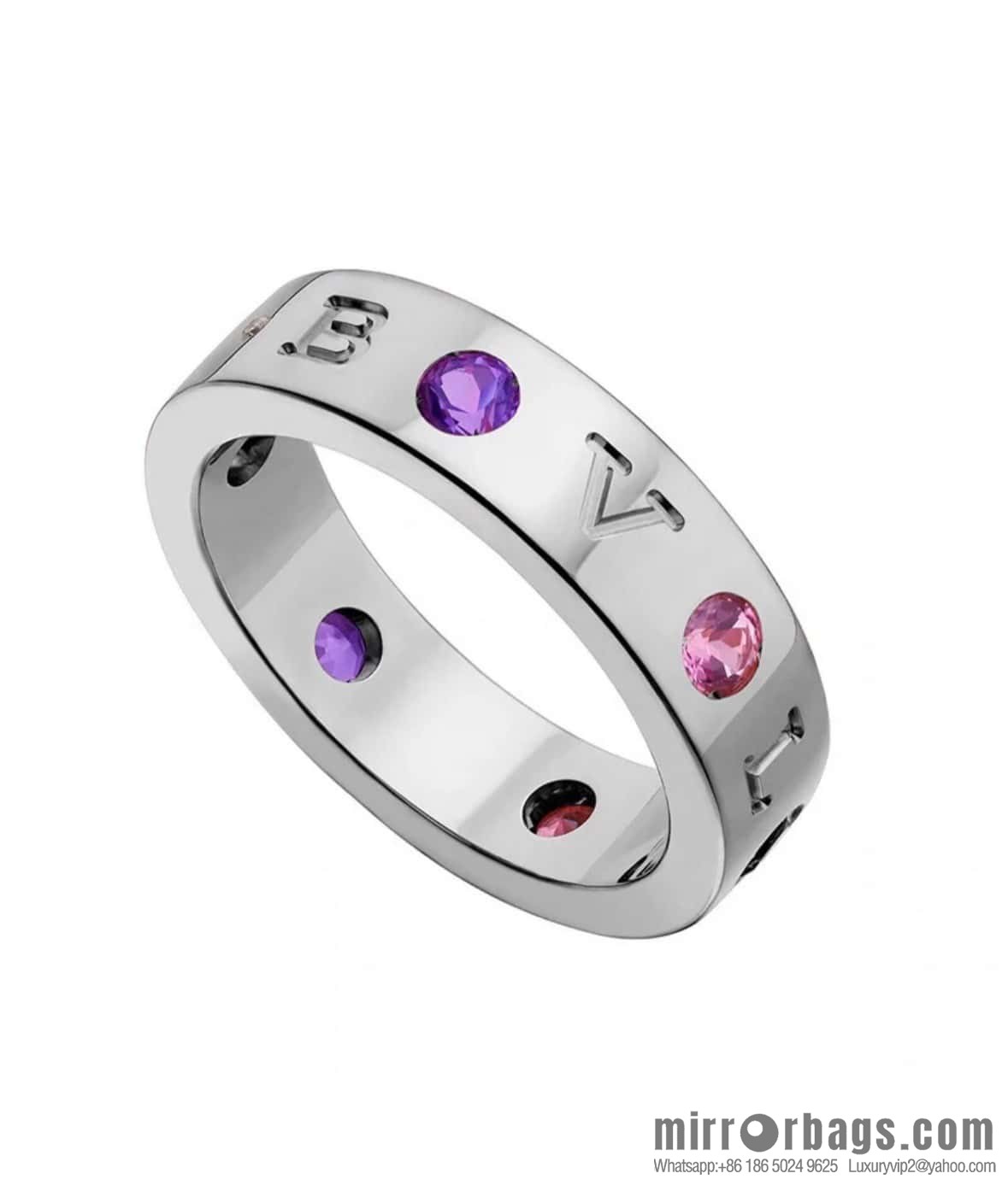 ☀BVLGARI Bulgari Diamond English Alphabet Ring ☀ Ring 5678