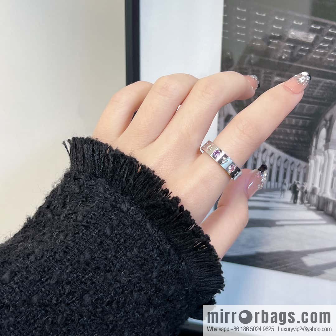 ☀BVLGARI Bulgari Diamond English Alphabet Ring ☀ Ring 5678