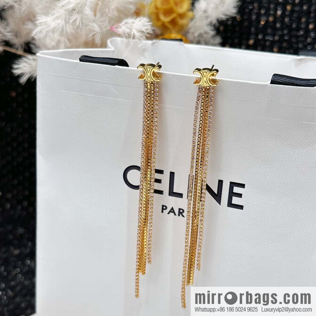 ☀️New ☑️ Celine Celine Arc de Triomphe tassel earrings ☀️