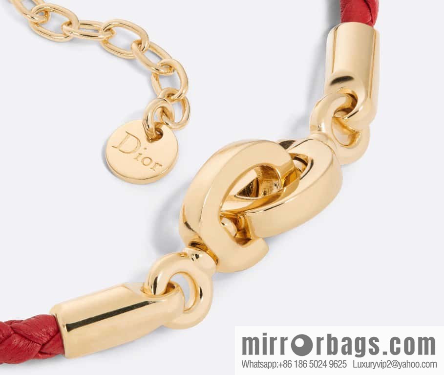 ❗️New ❗️ [Style] DIOR Dior Gold CD LOCK Red Rope Bracelet Hand Rope