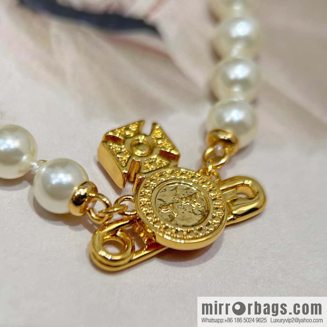 New ☑️ Vivienne Westwood Queen Mother Saturn Pearl Bracelet Necklace