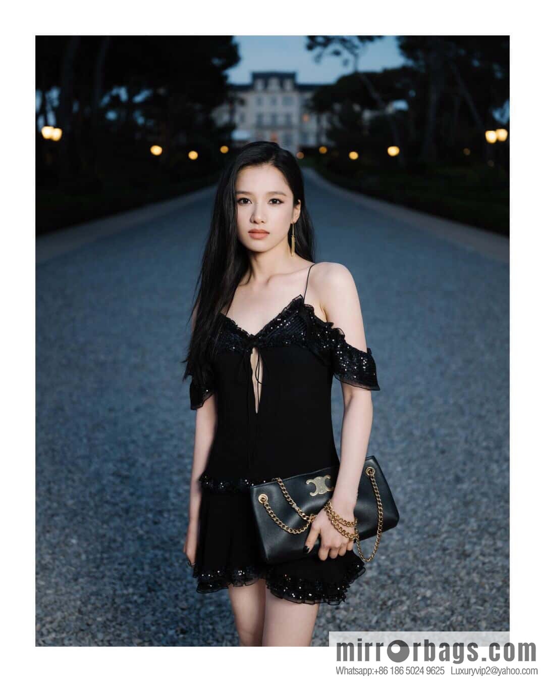 [Premium quality, all steel hardware] CELIN_E23 | NEWSPAPER TRIOMPHE SOFT soft cow leather (fabric) chain bag number: 114253