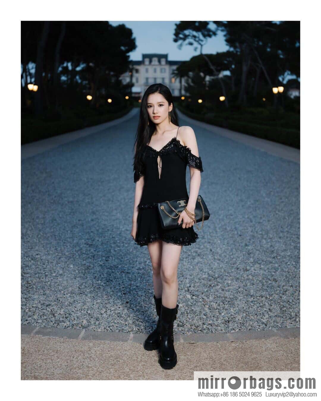 [Premium quality, all steel hardware] CELIN_E23 | NEWSPAPER TRIOMPHE SOFT soft cow leather (fabric) chain bag number: 114253