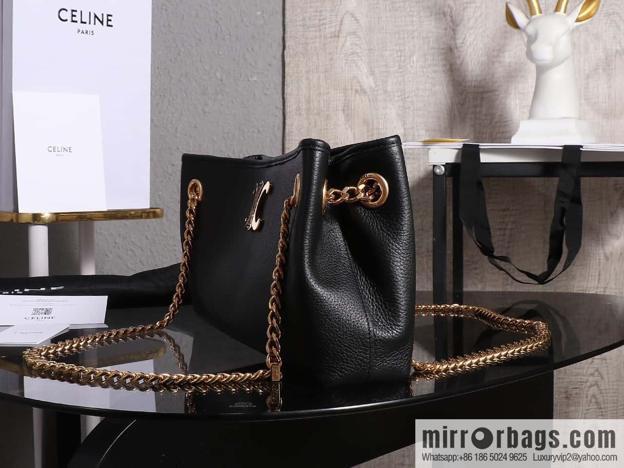 [Premium quality, all steel hardware] CELIN_E23 | NEWSPAPER TRIOMPHE SOFT soft cow leather (fabric) chain bag number: 114253