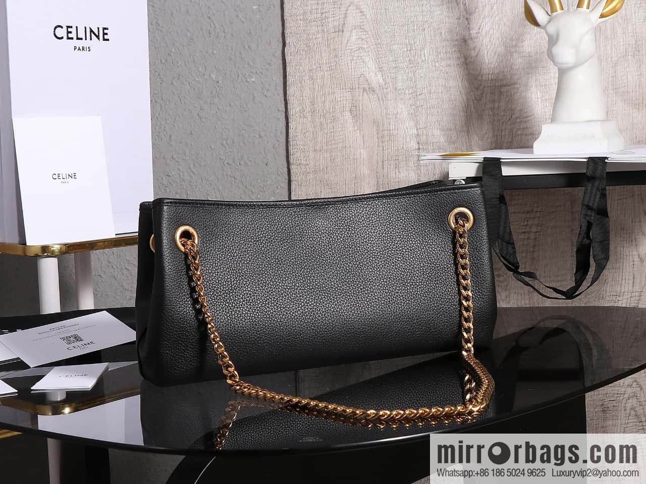 [Premium quality, all steel hardware] CELIN_E23 | NEWSPAPER TRIOMPHE SOFT soft cow leather (fabric) chain bag number: 114253