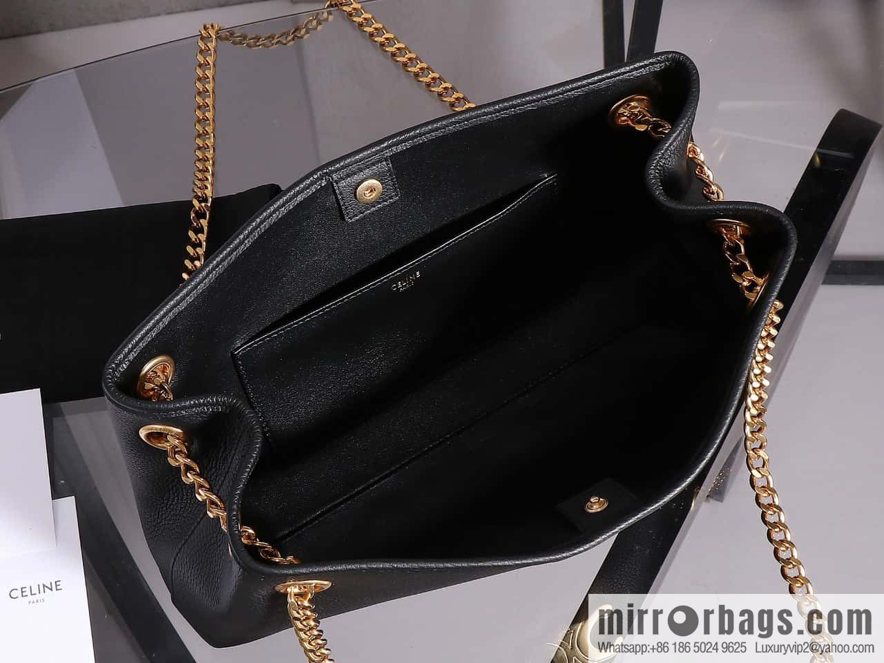[Premium quality, all steel hardware] CELIN_E23 | NEWSPAPER TRIOMPHE SOFT soft cow leather (fabric) chain bag number: 114253