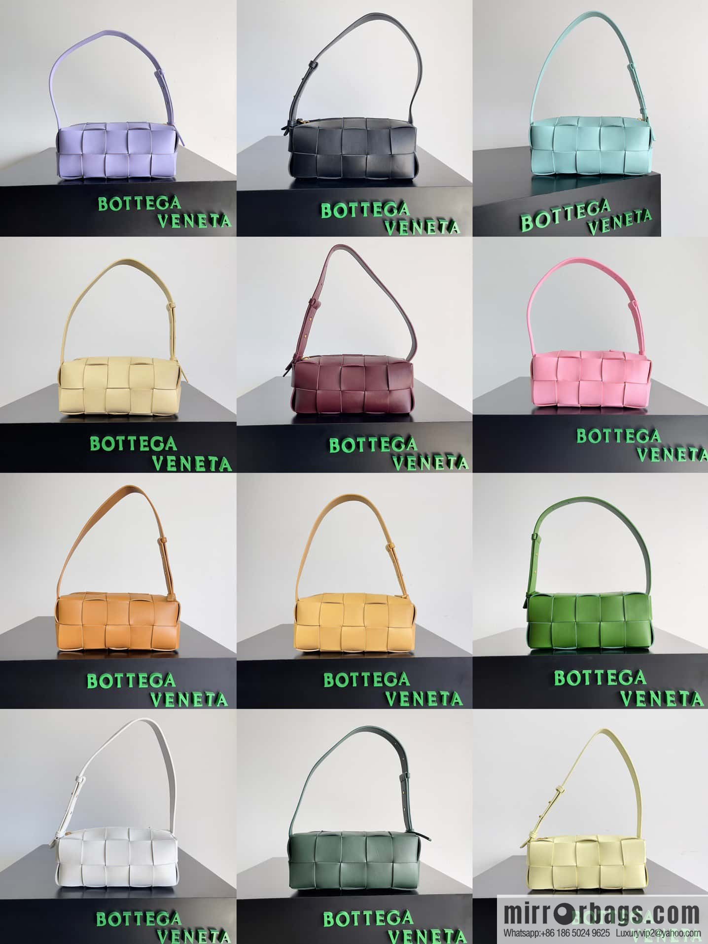 BV autumn and winter beautiful armpit bag BOTTEGA's new BRICK CASSETTE model number: 729166 crystal purple