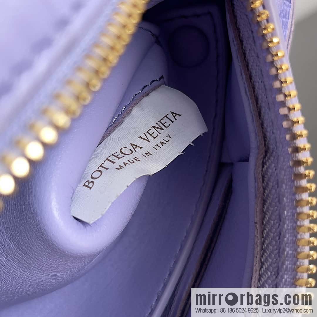 BV autumn and winter beautiful armpit bag BOTTEGA's new BRICK CASSETTE model number: 729166 crystal purple