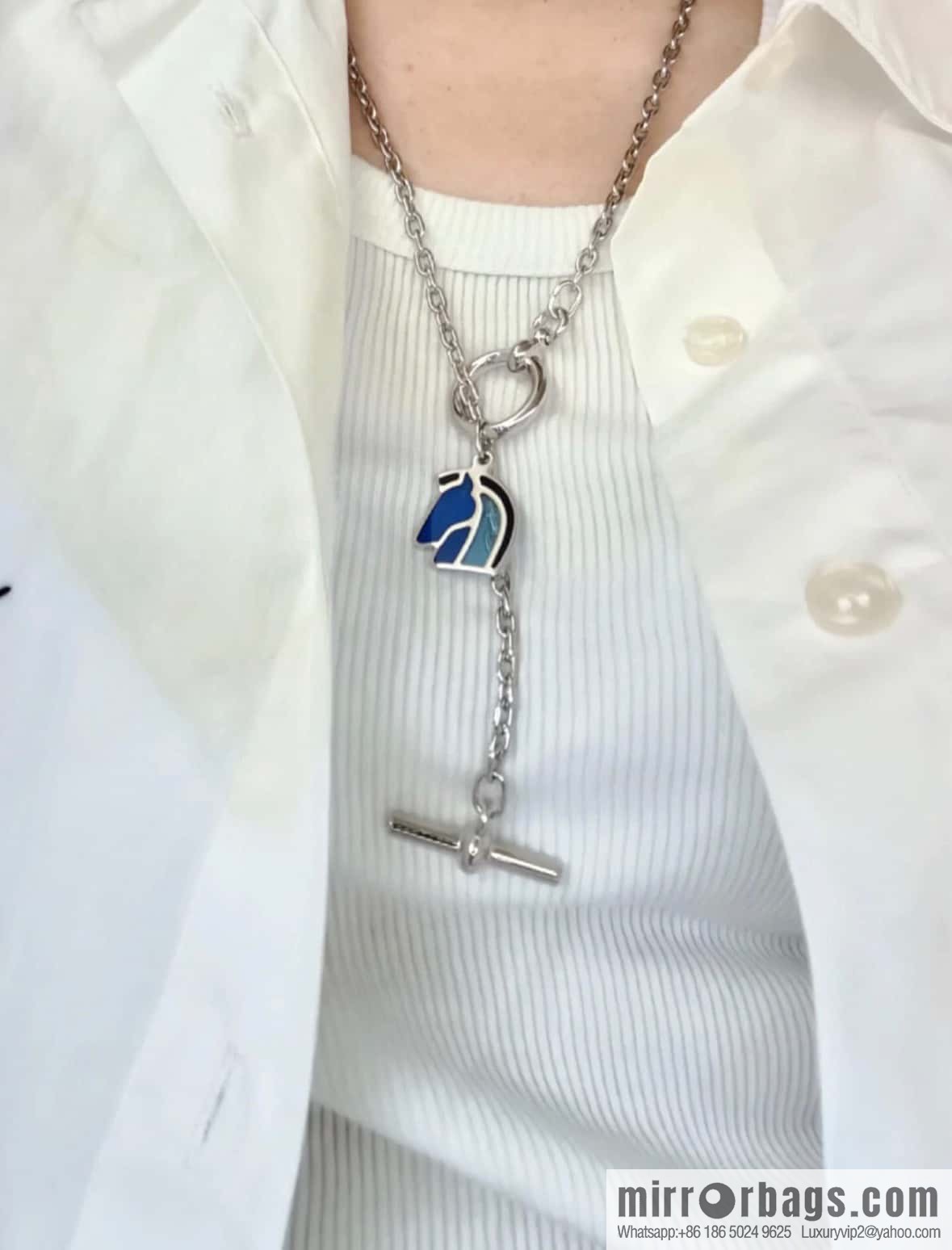 ❗New ❗ ☀ HERMES Helios Cheval Horse Head Necklace ☀