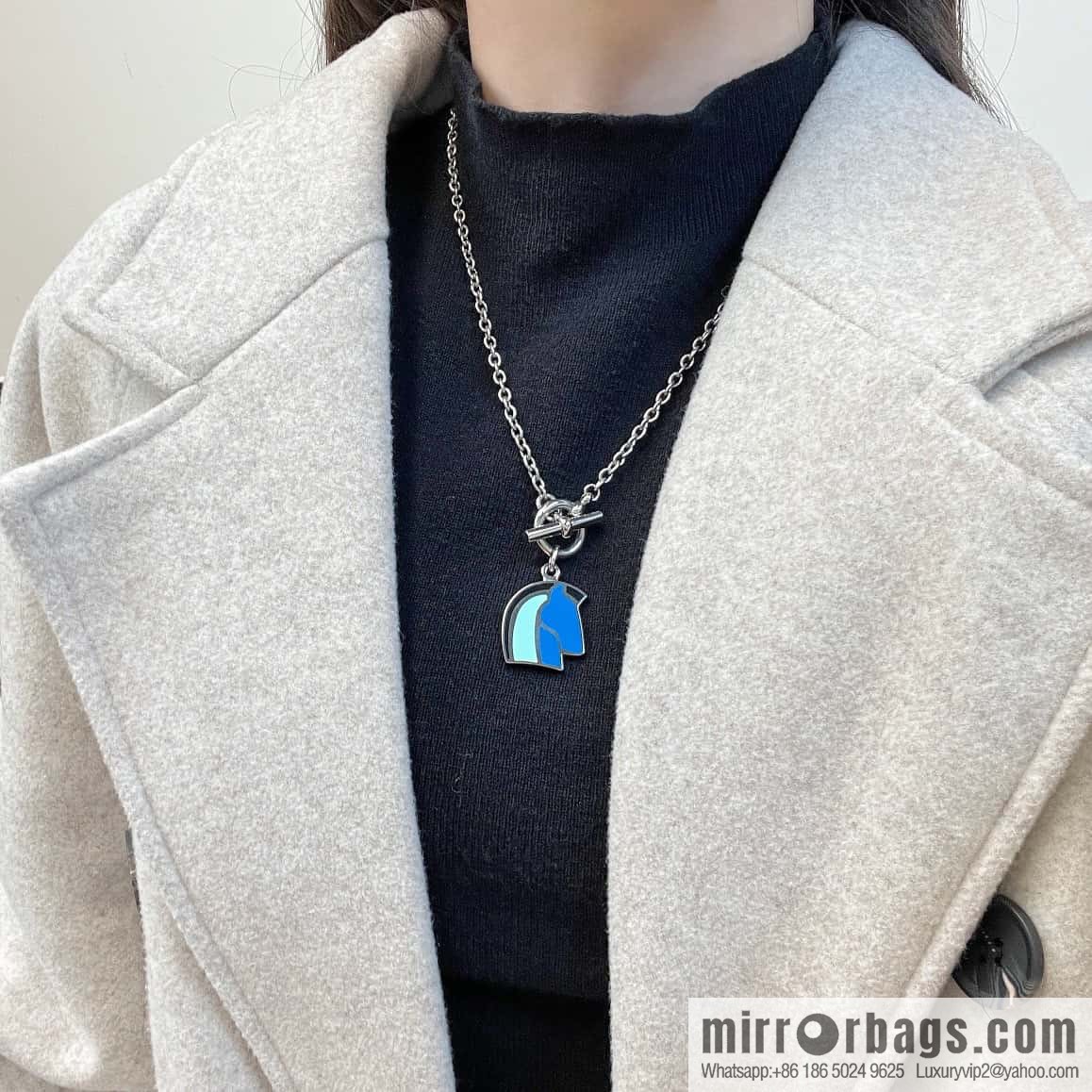 ❗New ❗ ☀ HERMES Helios Cheval Horse Head Necklace ☀