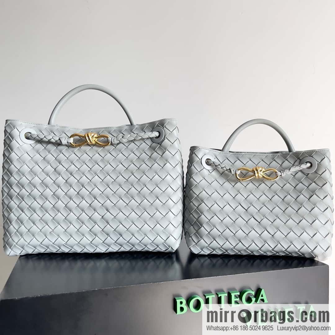 BV Bottega Veneta2023 New Andiamo woven handbag, medium, model number: 743572 agate gray