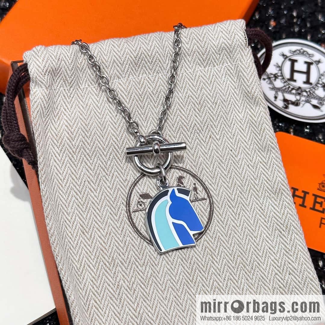 ❗New ❗ ☀ HERMES Helios Cheval Horse Head Necklace ☀