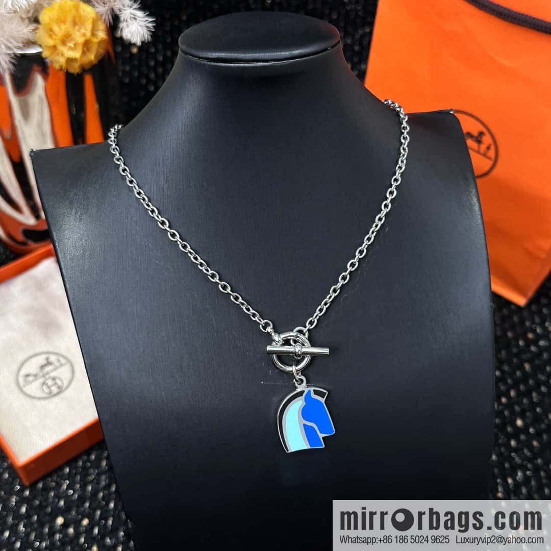 ❗New ❗ ☀ HERMES Helios Cheval Horse Head Necklace ☀