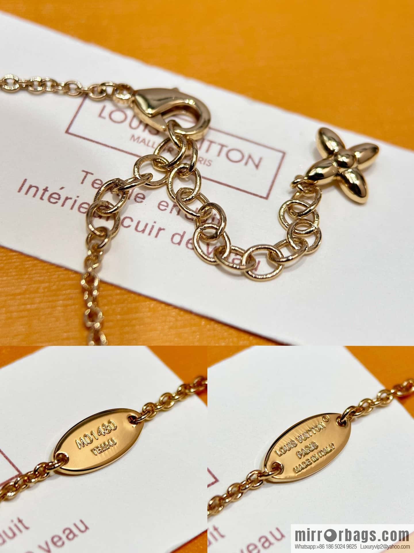 ❗️New ❗️ M01480 ☀ Louis Vuitton LV ICONIC TRESOR Full Diamond Pink Diamond Necklace ☀