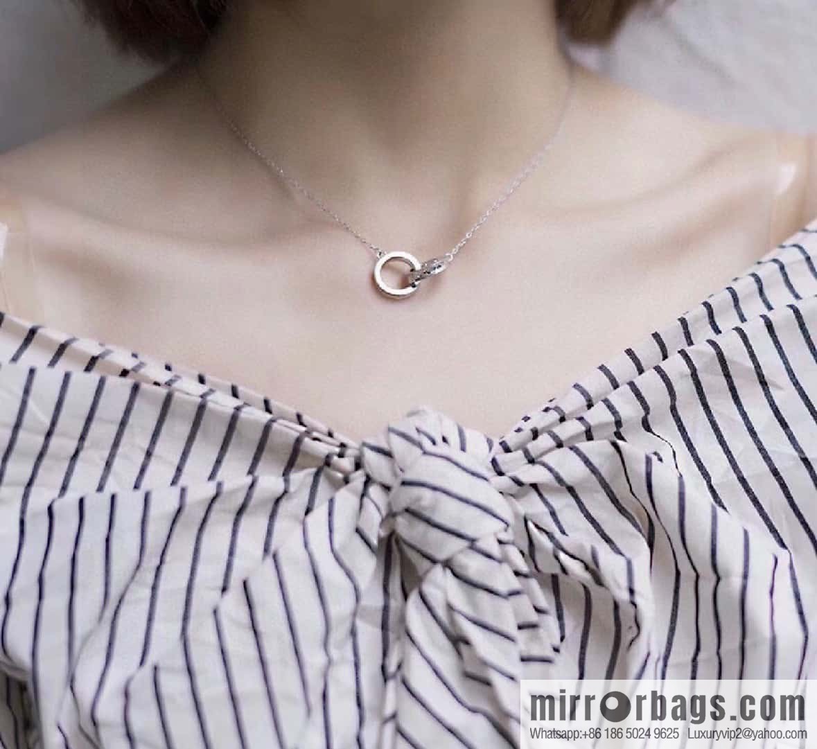 ❗️New ❗️ New ☑️ TIFFANY & Co. Double Ring Necklace