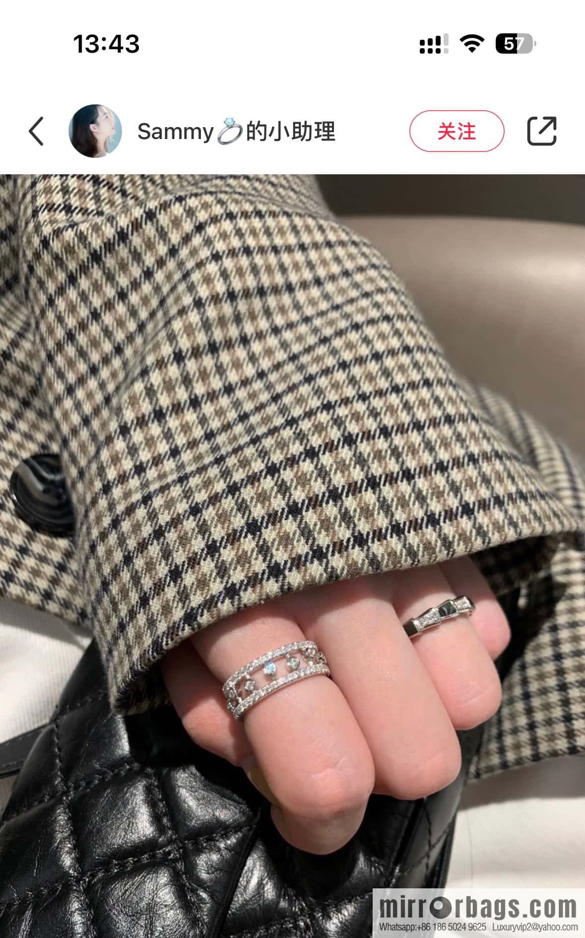 ❗️New ❗️ New ☑️ De Beers De Beers Full Diamond Hollow Ring
