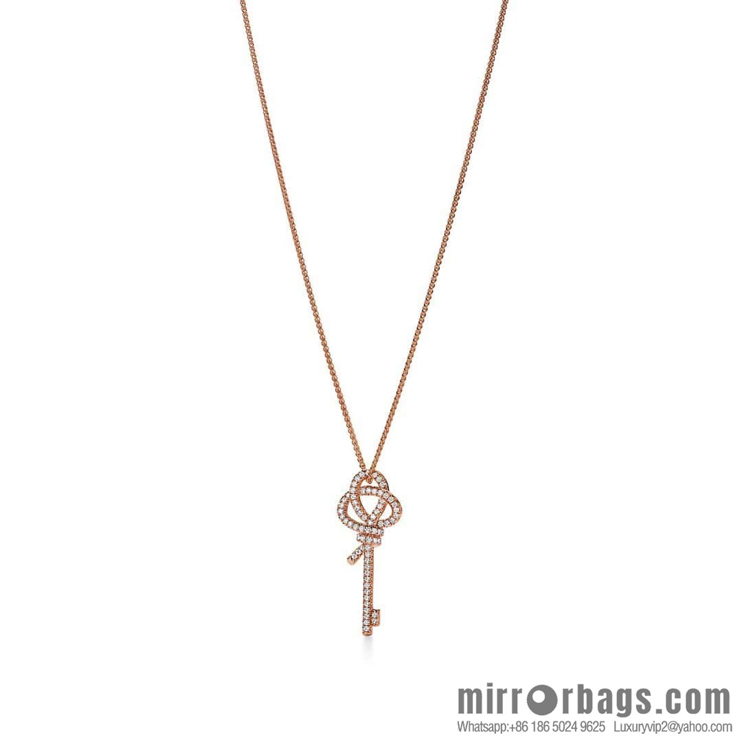 ❗️New ❗️ New ☑️ TIFFANY & Co. Woven Full Diamond Key Necklace