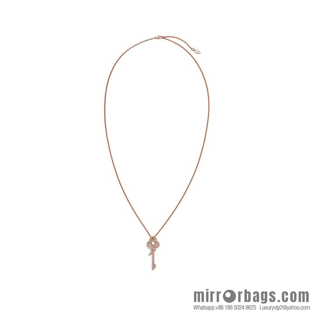 ❗️New ❗️ New ☑️ TIFFANY & Co. Woven Full Diamond Key Necklace