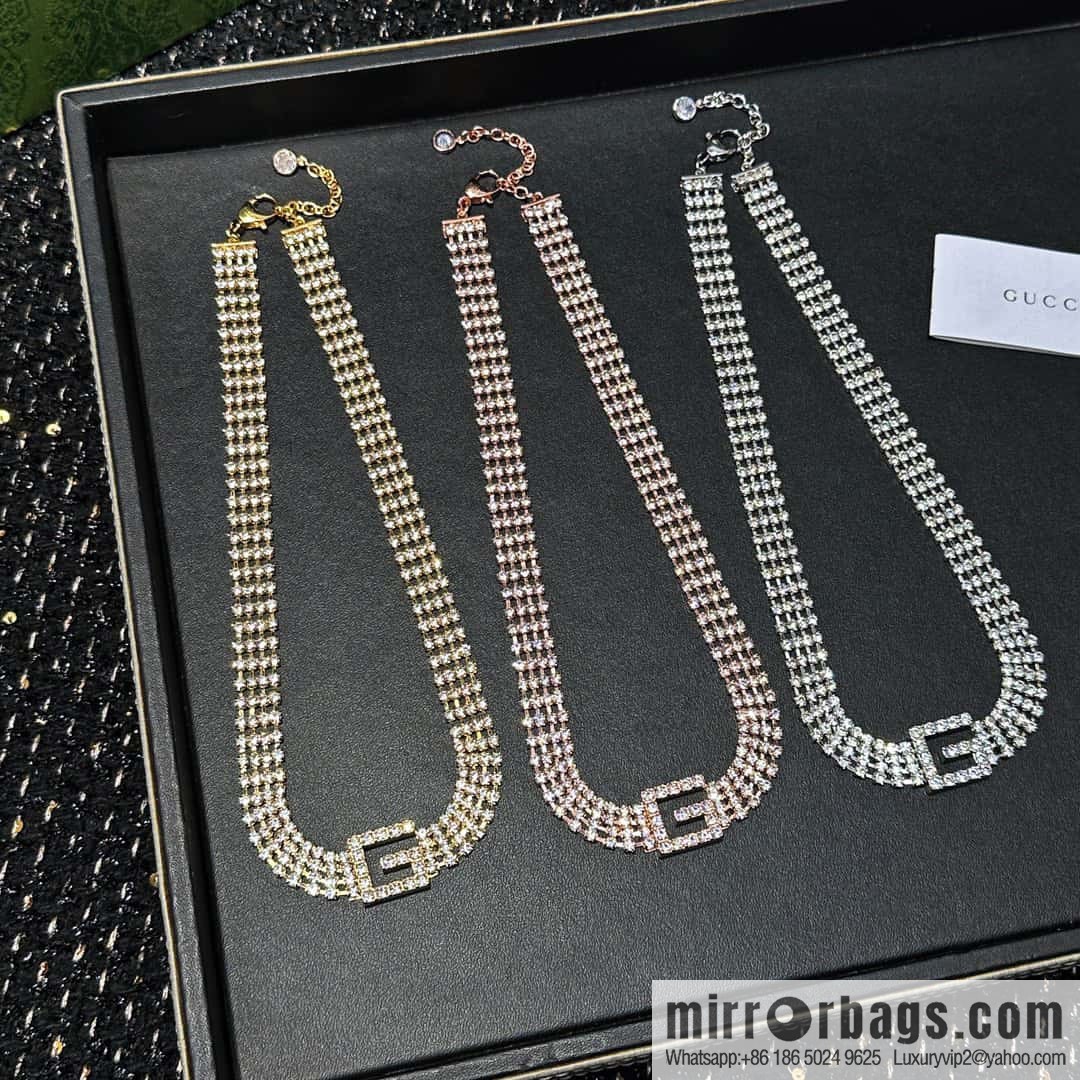 ❗️New ❗️ ☀ new Gucci Gucci G letter full diamond necklace☀