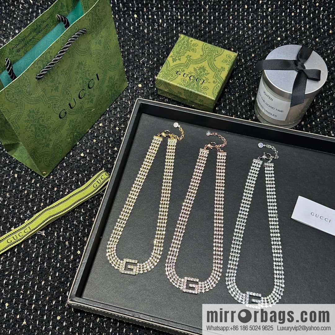 ❗️New ❗️ ☀ new Gucci Gucci G letter full diamond necklace☀