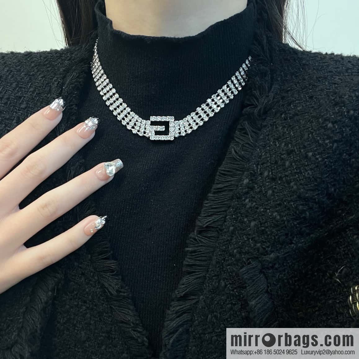 ❗️New ❗️ ☀ new Gucci Gucci G letter full diamond necklace☀