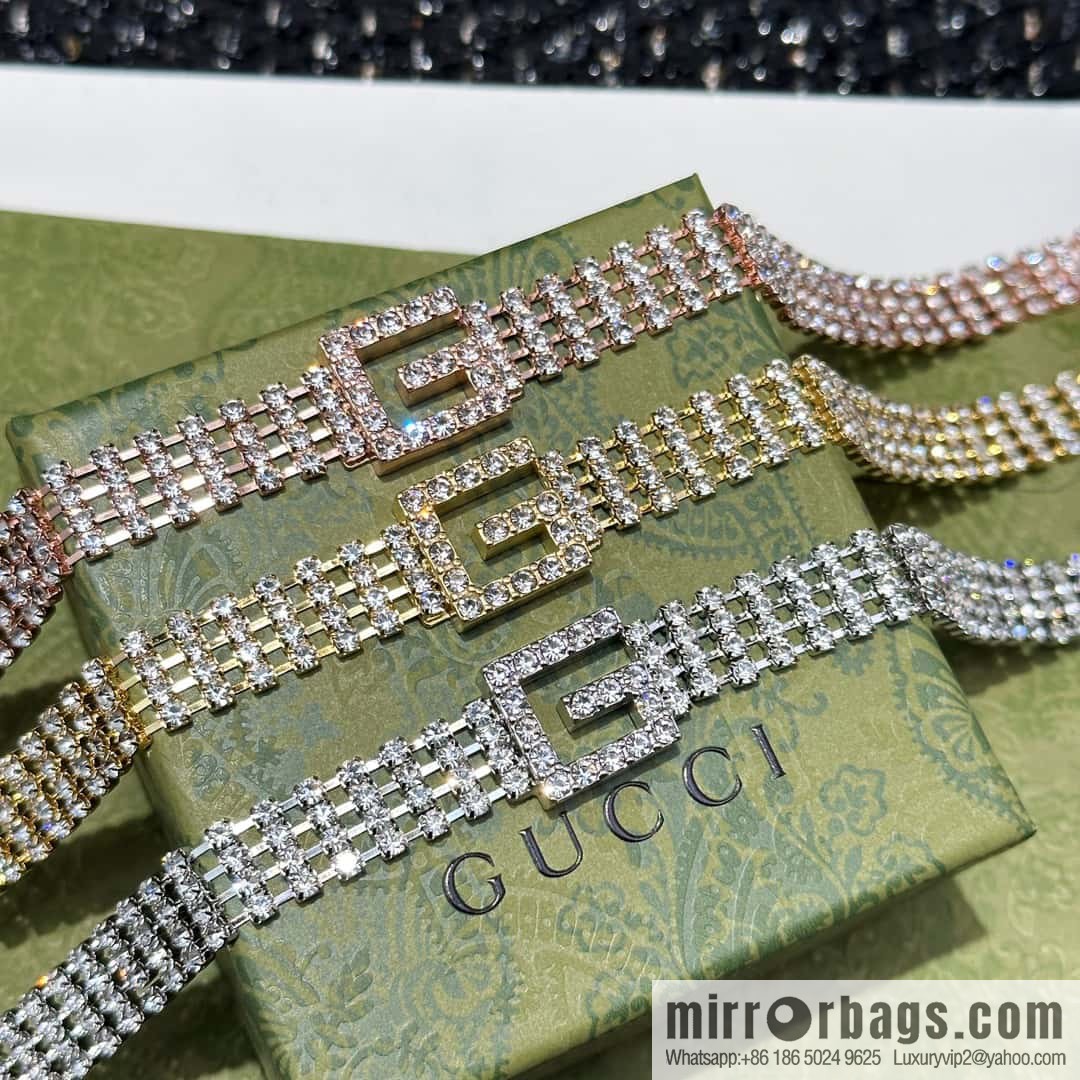 ❗️New ❗️ ☀ new Gucci Gucci G letter full diamond necklace☀
