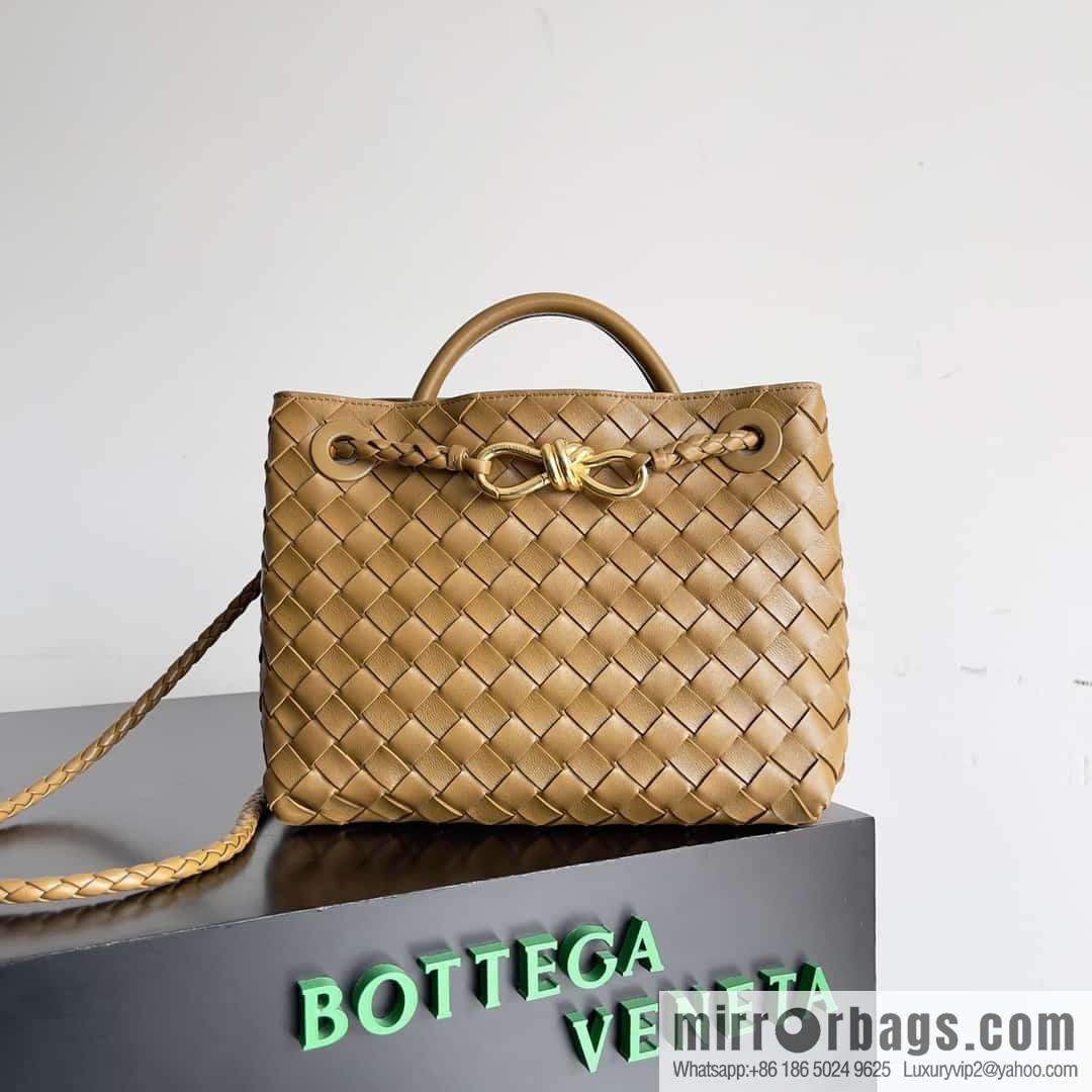 BV's 2023 new Andiamond tote bag small model number: 743568 mustard green.