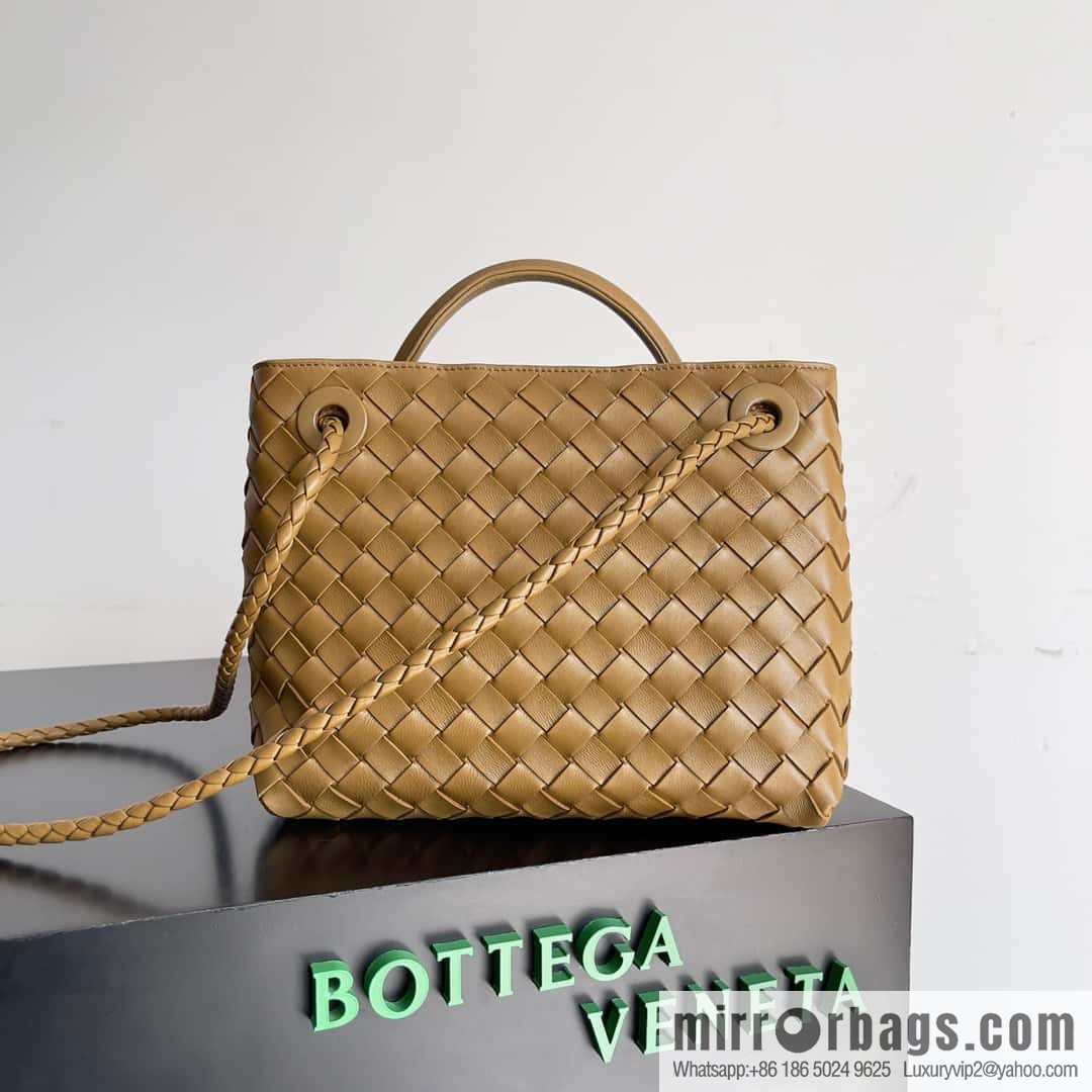 BV's 2023 new Andiamond tote bag small model number: 743568 mustard green.