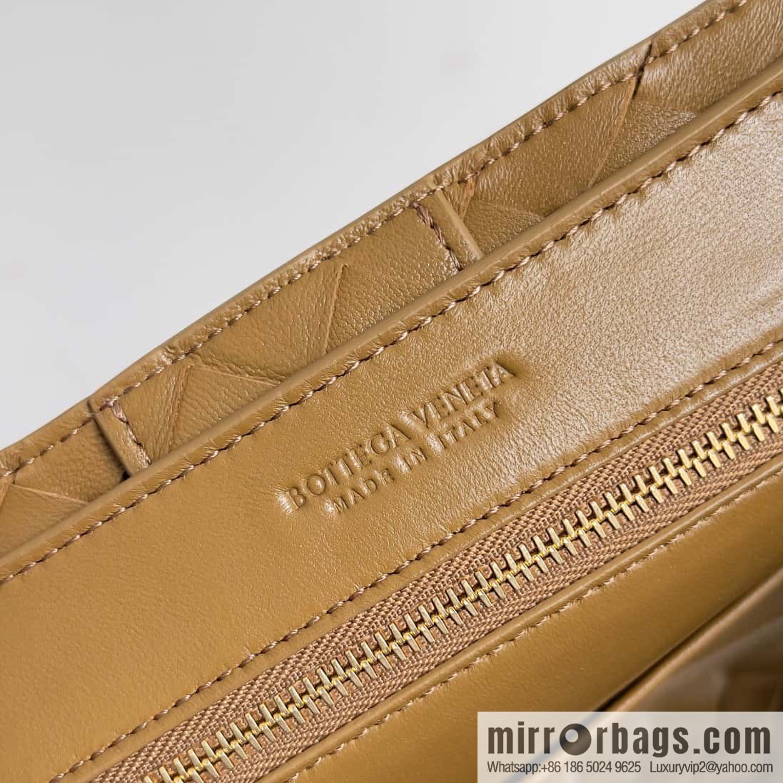 BV's 2023 new Andiamond tote bag small model number: 743568 mustard green.
