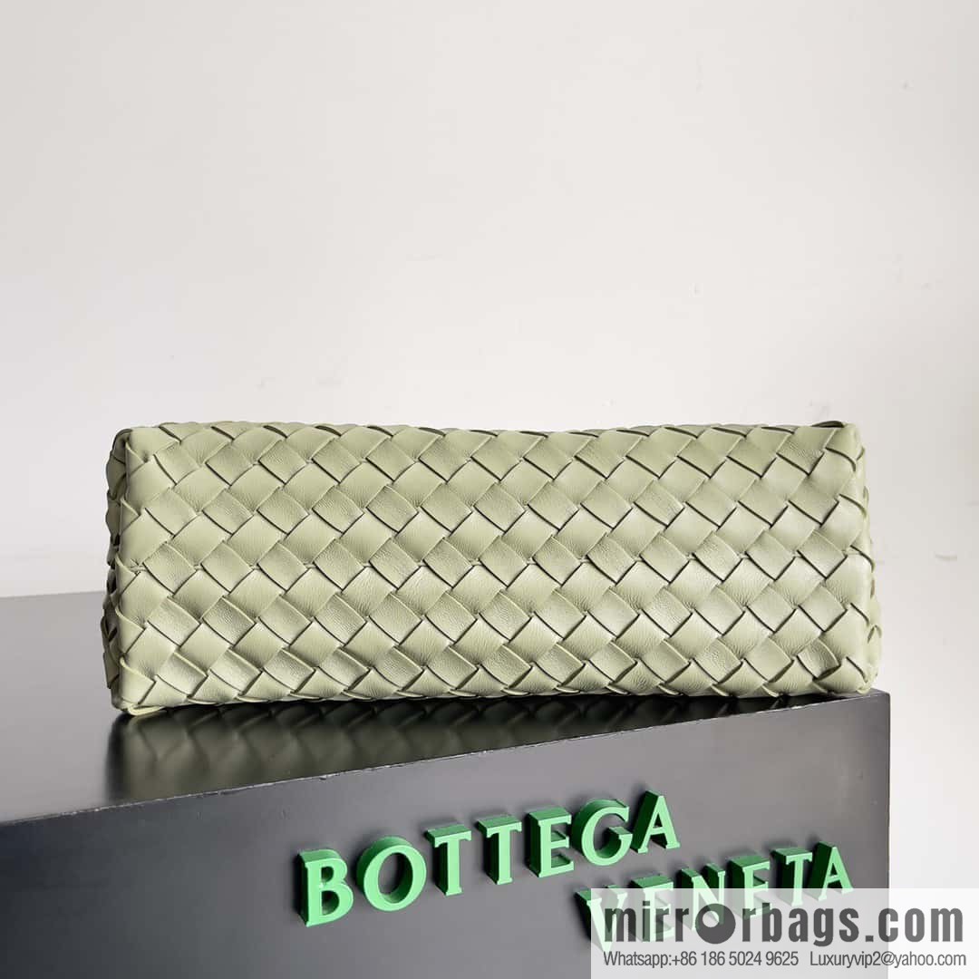 Bottega Veneta new horizontal Andiamond handbag, model number: 754990 travertine green