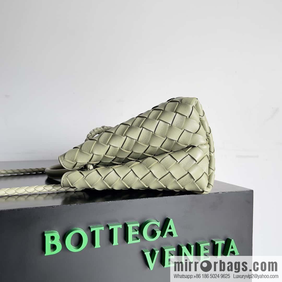 Bottega Veneta new horizontal Andiamond handbag, model number: 754990 travertine green