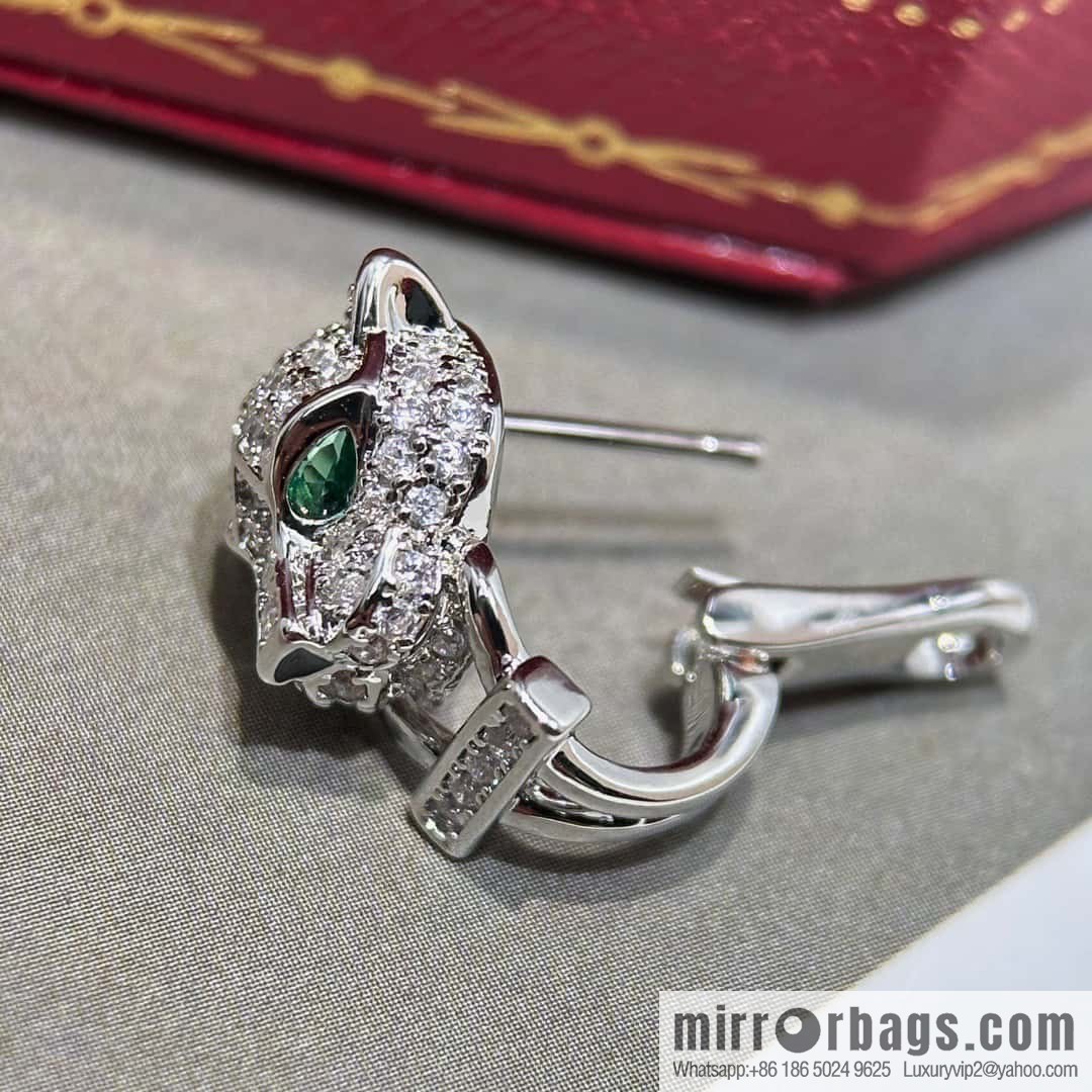 ❗️New product ❗️ ☀️ original order ☀️ Cartier PANTHÜRE DECARTIER Jungle series full drill leopard stud earrings ear shot earrings ☀️