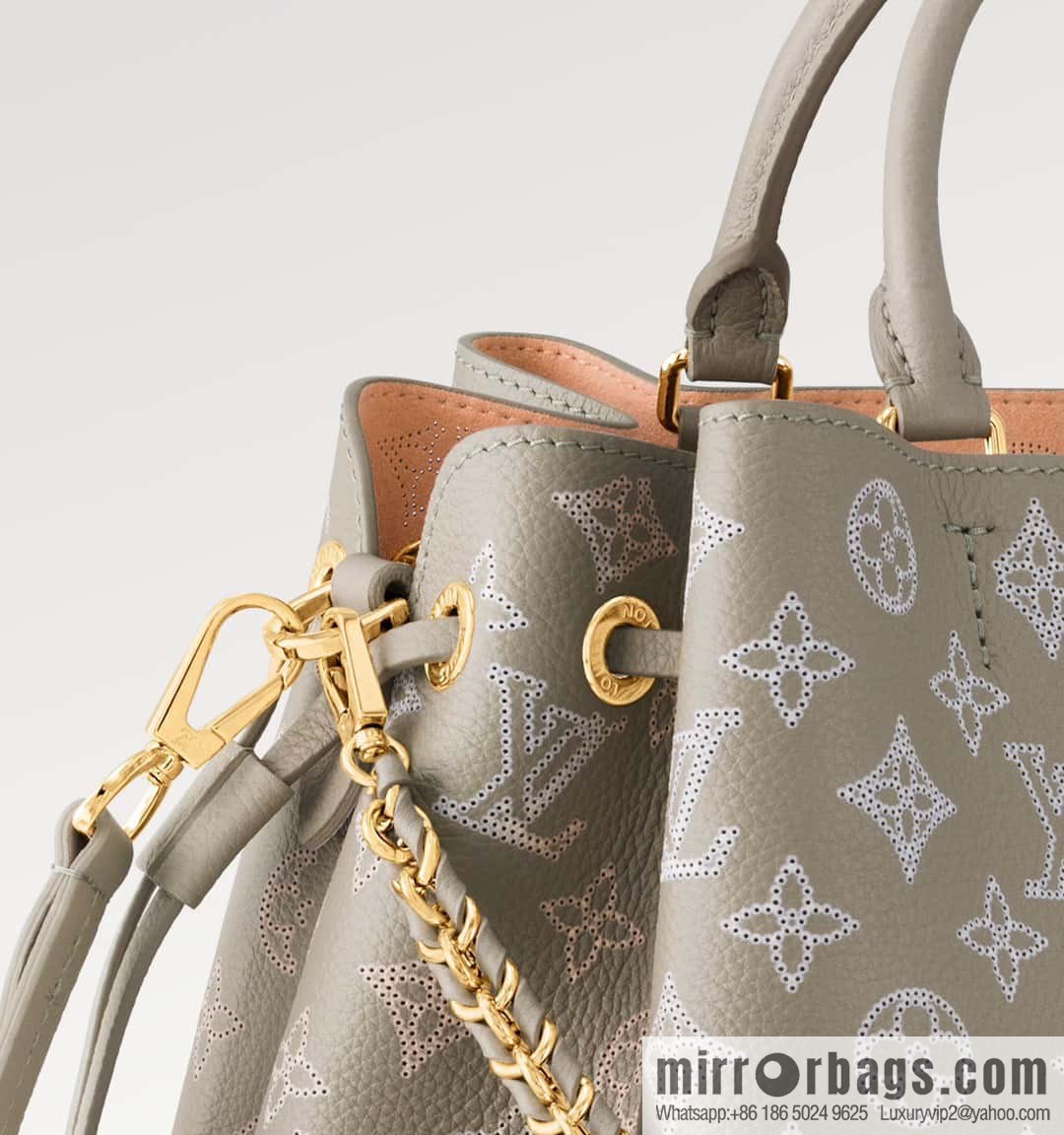[Original single boutique] M23395 light gray, full leather shopping bag series BELLA TOTE handbag m23395 gray gradual change (cut-out)