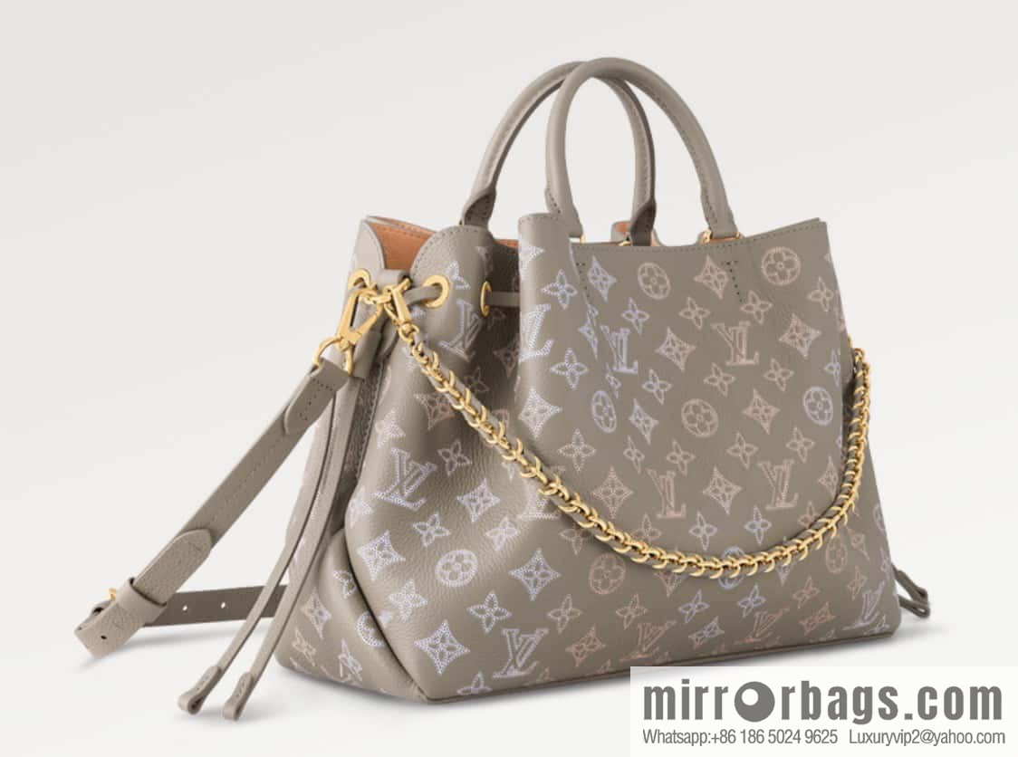 [Original single boutique] M23395 light gray, full leather shopping bag series BELLA TOTE handbag m23395 gray gradual change (cut-out)