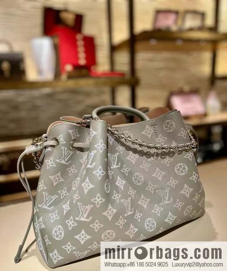 [Original single boutique] M23395 light gray, full leather shopping bag series BELLA TOTE handbag m23395 gray gradual change (cut-out)