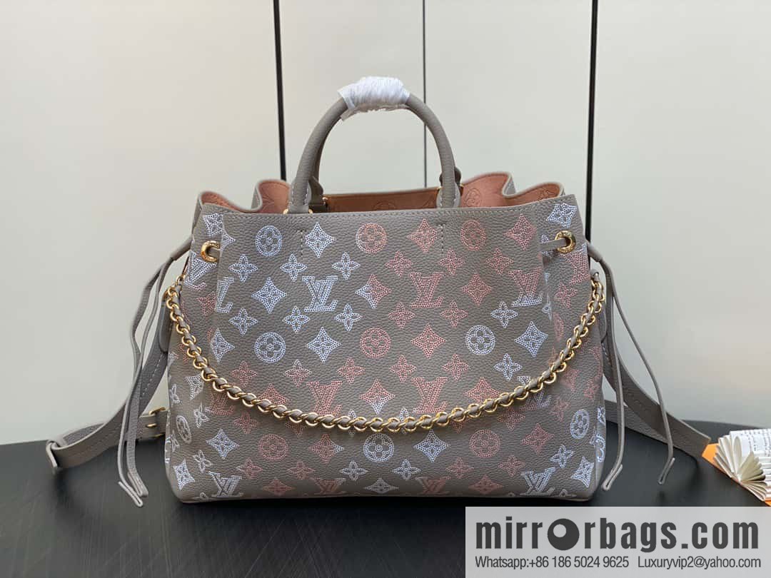 [Original single boutique] M23395 light gray, full leather shopping bag series BELLA TOTE handbag m23395 gray gradual change (cut-out)
