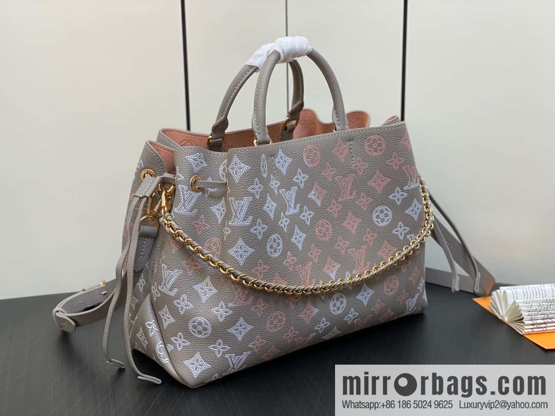 [Original single boutique] M23395 light gray, full leather shopping bag series BELLA TOTE handbag m23395 gray gradual change (cut-out)