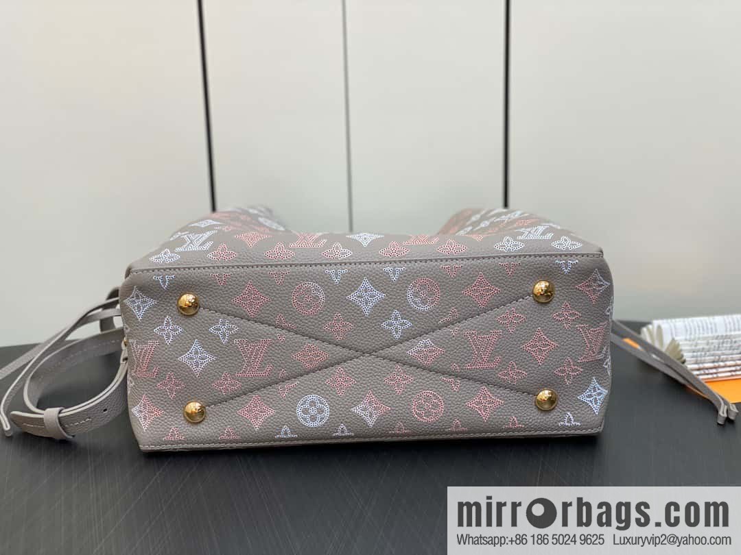 [Original single boutique] M23395 light gray, full leather shopping bag series BELLA TOTE handbag m23395 gray gradual change (cut-out)