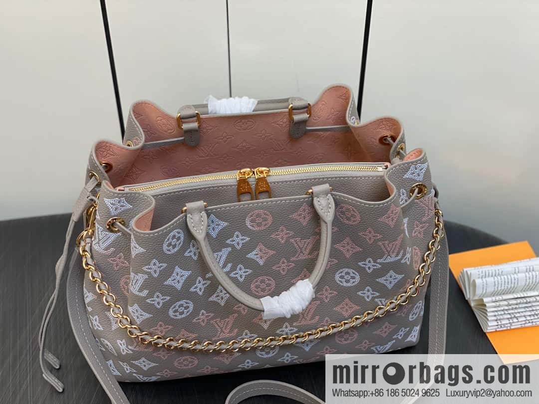 [Original single boutique] M23395 light gray, full leather shopping bag series BELLA TOTE handbag m23395 gray gradual change (cut-out)