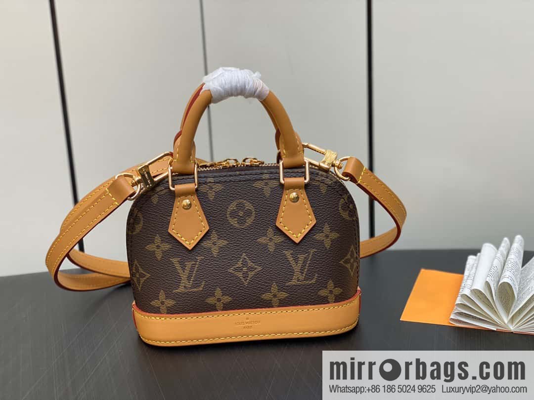 [Original single boutique] M82717 monogram mini shell bag series New launch Nano Alma handbag