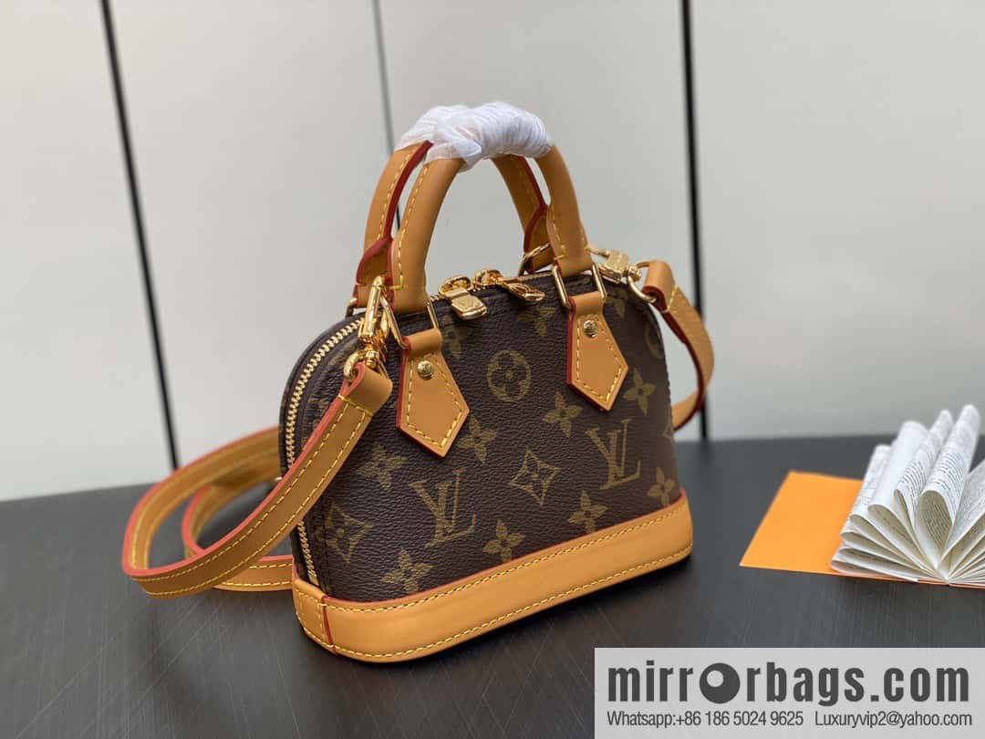 [Original single boutique] M82717 monogram mini shell bag series New launch Nano Alma handbag