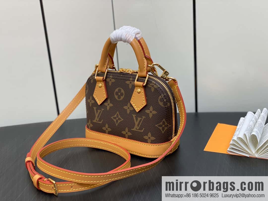 [Original single boutique] M82717 monogram mini shell bag series New launch Nano Alma handbag